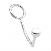 Кольцо на пенис с анальным стимулятором Stainless Steel Anal Hook   Cock Ring - BlueLine - в Химках купить с доставкой