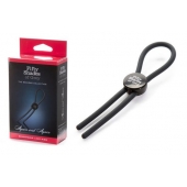 Тёмно-серое эрекционное кольцо с зажимом Again and Again Adjustable Cock Ring - Fifty Shades of Grey - в Химках купить с доставкой