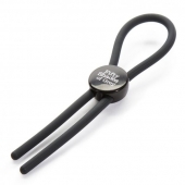 Тёмно-серое эрекционное кольцо с зажимом Again and Again Adjustable Cock Ring - Fifty Shades of Grey - в Химках купить с доставкой