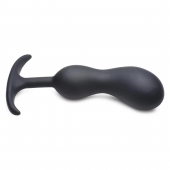 Черный массажер простаты с утяжелителями Premium Silicone Weighted Prostate Plug Large - 18,8 см. - XR Brands - в Химках купить с доставкой