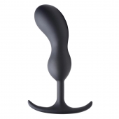 Черный массажер простаты с утяжелителями Premium Silicone Weighted Prostate Plug Large - 18,8 см. - XR Brands - в Химках купить с доставкой