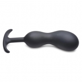 Черный массажер простаты с утяжелителями Premium Silicone Weighted Prostate Plug XL - 20,8 см. - XR Brands - в Химках купить с доставкой