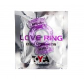 Фиолетовое виброкольцо с двумя вибропульками - Toyfa Basic - в Химках купить с доставкой