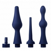 Набор из 3 универсальных насадок для анального душа Universal 3 Piece Silicone Enema Attachment Set - XR Brands - купить с доставкой в Химках