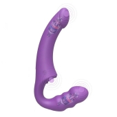 Фиолетовый безремневой страпон Straples Strap-On Dildo - Erokay - купить с доставкой в Химках