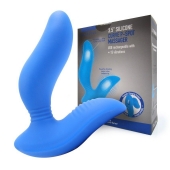 Синий вибромассажер простаты 3,5’’ Curve P-spot Massager - 12 см. - Erokay - в Химках купить с доставкой