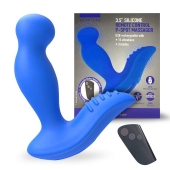 Синий вибромассажер простаты 3,5’’ Remote Control P-spot Massager - 12,5 см. - Erokay - в Химках купить с доставкой
