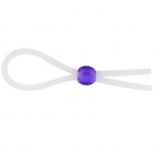 Прозрачное лассо с фиолетовой бусиной SILICONE COCK RING WITH BEAD LAVENDER - NMC - в Химках купить с доставкой