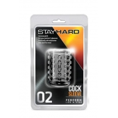 Прозрачная насадка на пенис с шишечками STAY HARD COCK SLEEVE 02 CLEAR - Blush Novelties - в Химках купить с доставкой