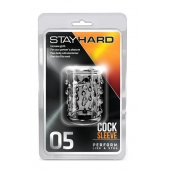 Прозрачная насадка с капельками STAY HARD COCK SLEEVE 05 CLEAR - Blush Novelties - в Химках купить с доставкой