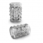 Прозрачная насадка с капельками STAY HARD COCK SLEEVE 05 CLEAR - Blush Novelties - в Химках купить с доставкой