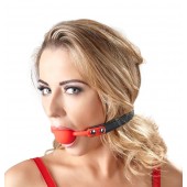 Силиконовый кляп-шар на чёрных ремешках Red Gag silicone - Orion - купить с доставкой в Химках