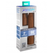 Коричневая насадка на член 2  Silicone X-tension - 20,3 см. - Pipedream - в Химках купить с доставкой
