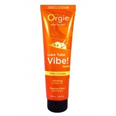 Гель с эффектом вибрации Lube Tube Vibe Medium Pina Colada - 100 мл. - ORGIE - купить с доставкой в Химках