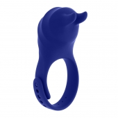 Синее эрекционное виброкольцо с клиторальной подушечкой и пультом ДУ Adjustable Fun Ring - Zero Tolerance - в Химках купить с доставкой