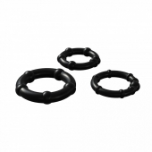 Набор из 3 черных эрекционных колец Babooom Ring Set - Adrien Lastic - в Химках купить с доставкой