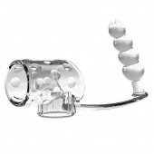 Прозрачная насадка на пенис и мошонку с анальным стимулятором Rilley - Baile - в Химках купить с доставкой