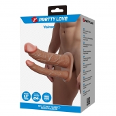 Реалистичная полая насадка на член для двойного проникновения Yairon - 17,5 см. - Baile - купить с доставкой в Химках