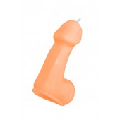 Оранжевая свеча в форме пениса - 47 гр. - Pecado - купить с доставкой в Химках