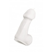 Белая свеча в форме пениса - 47 гр. - Pecado - купить с доставкой в Химках