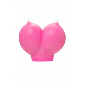Розовая свеча «Сиськи» - 150 гр. - Pecado - купить с доставкой в Химках