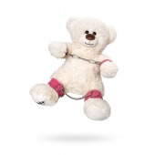 Бондажный набор: белый мишка с розовыми оковами и наручниками - Pecado - купить с доставкой в Химках