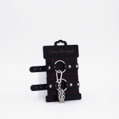 Черно-красные кожаные оковы - Crazy Handmade - купить с доставкой в Химках