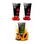 Набор из 3 съедобных лубрикантов JUJU (клубника, малина, тропические фрукты) - JuJu - купить с доставкой в Химках