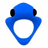 Синее эрекционное кольцо Wooomy Tribeс с вибрацией - Adrien Lastic - в Химках купить с доставкой