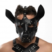 Черная кожаная маска «Собака» - Crazy Handmade - купить с доставкой в Химках