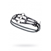 Черный кожаный пояс с кольцами - Pecado - купить с доставкой в Химках