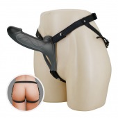 Черный полый мужской страпон London - 16,8 см. - Baile - купить с доставкой в Химках