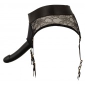 Черный женский страпон Strap-on Set: трусики и насадка - Orion - купить с доставкой в Химках