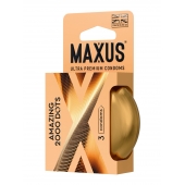 Точечные презервативы MAXUS 2000 Amazing Dots с железным кейсом - 3 шт. - Maxus - купить с доставкой в Химках