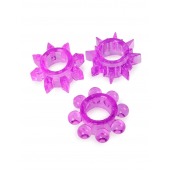 Набор из 3 лиловых эрекционных колец различной формы - Erowoman-Eroman - в Химках купить с доставкой