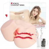 Мастурбатор-полуторс с двойным слоем материала и вибрацией Jenny Onahole Real Vagina - KOKOS - в Химках купить с доставкой