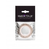 Эрекционное кольцо с бежевыми «ресничками» - Sextaz - в Химках купить с доставкой