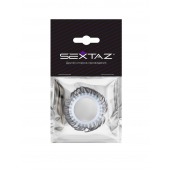 Эластичное эрекционное колечко с черными «ресничками» - Sextaz - в Химках купить с доставкой