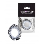 Эластичное эрекционное колечко с черными «ресничками» - Sextaz - в Химках купить с доставкой