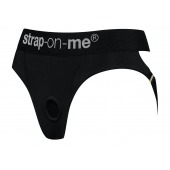 Черные трусики для насадок Heroine Lingerie Harness - size XL - Strap-on-me - купить с доставкой в Химках