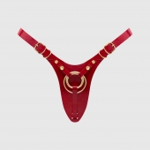 Красный пояс для фиксации насадок Strap-On-Me Leatherette Harness Fabulous - Strap-on-me - купить с доставкой в Химках