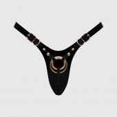 Черный пояс для фиксации насадок Strap-On-Me Leatherette Harness Fabulous - Strap-on-me - купить с доставкой в Химках