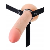 Мужской полый страпон на регулируемых ремешках - 22 см. - Sex Expert - купить с доставкой в Химках