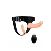 Женский страпон с 2 насадками, вибрацией и пультом ДУ - Erowoman-Eroman - купить с доставкой в Химках