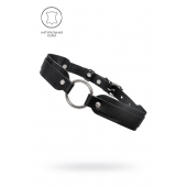 Черный кожаный чокер-ошейник со скруглёнными углами - Pecado - купить с доставкой в Химках