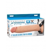 Телесный пустотелый фаллопротез 9’’ Hollow Silicone Strap-On - 24,1 см. - Pipedream - купить с доставкой в Химках
