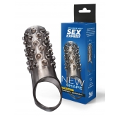 Дымчатая насадка на пенис с выпуклостями - 12 см. - Sex Expert - в Химках купить с доставкой