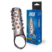 Дымчатая насадка на пенис с выпуклостями - 11 см. - Sex Expert - в Химках купить с доставкой