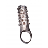 Дымчатая насадка на пенис с выпуклостями - 11 см. - Sex Expert - в Химках купить с доставкой