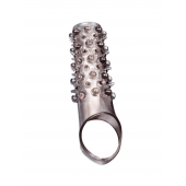 Дымчатая насадка на пенис с шипами и выпуклостями - 12 см. - Sex Expert - в Химках купить с доставкой